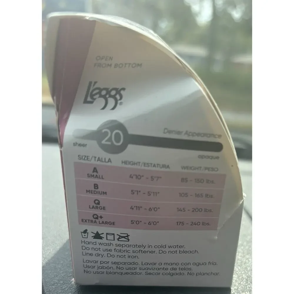 Leggs Silken Mist Pantyhose Tights Control Top Ultra Sheer Q Nude